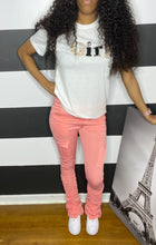 Load image into Gallery viewer, Stacked Cargo Pants (Pink)