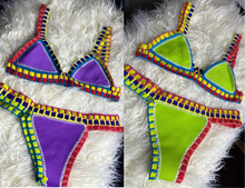 Load image into Gallery viewer, Reverse Me Swimsuit (Purple &amp; Green)